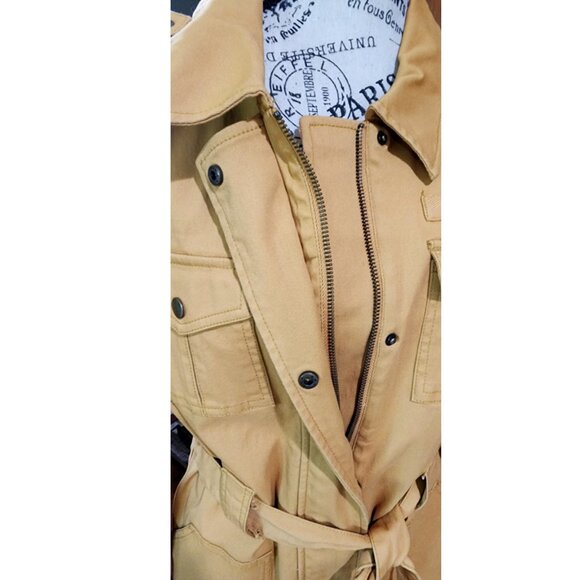 MARKET & SPRUCE NWOT Mustard Yellow Bambi Safari-Style Jacket Size 2 - Picture 4 of 11